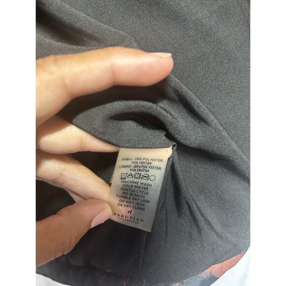 Peruvian Connection Women’s Mariposa Rust & Black Puffer Scarf Jacket/Coat Med - Picture 7 of 12